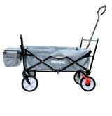 FROSAL Faltbarer Bollerwagen Max mit Sonnendach grau