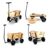 FROSAL Bollerwagen Erik Extra Holz-Bollerwagen lange Deichsel