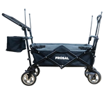 FROSAL Faltbarer Bollerwagen Loki klappbar mit Sonnendach und Schiebegriff
