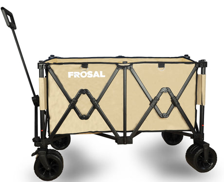 FROSAL faltbarer Bollerwagen Anton beige - XXL