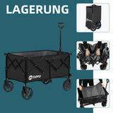 Sekey faltbarer Bollerwagen FW30, Bremse, 200L Kapazität - schwarz