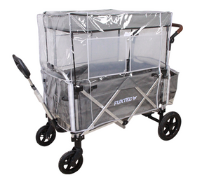 FROSAL / FUXTEC Regenschutz transparent für Bollerwagen Victor / CTL900 & CTL950