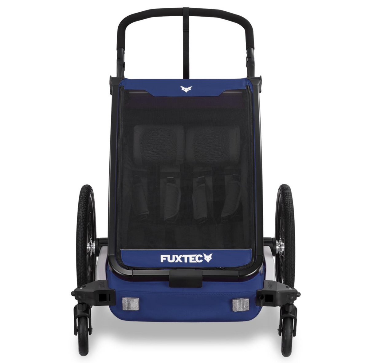 FUXTEC Fahrradanhänger/Jogger mit Jogger-Rad in blau