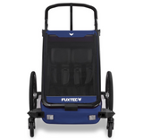 FUXTEC Fahrradanhänger/Jogger mit Jogger-Rad in blau
