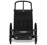 FUXTEC Fahrradanhänger/Jogger mit Jogger-Rad in schwarz
