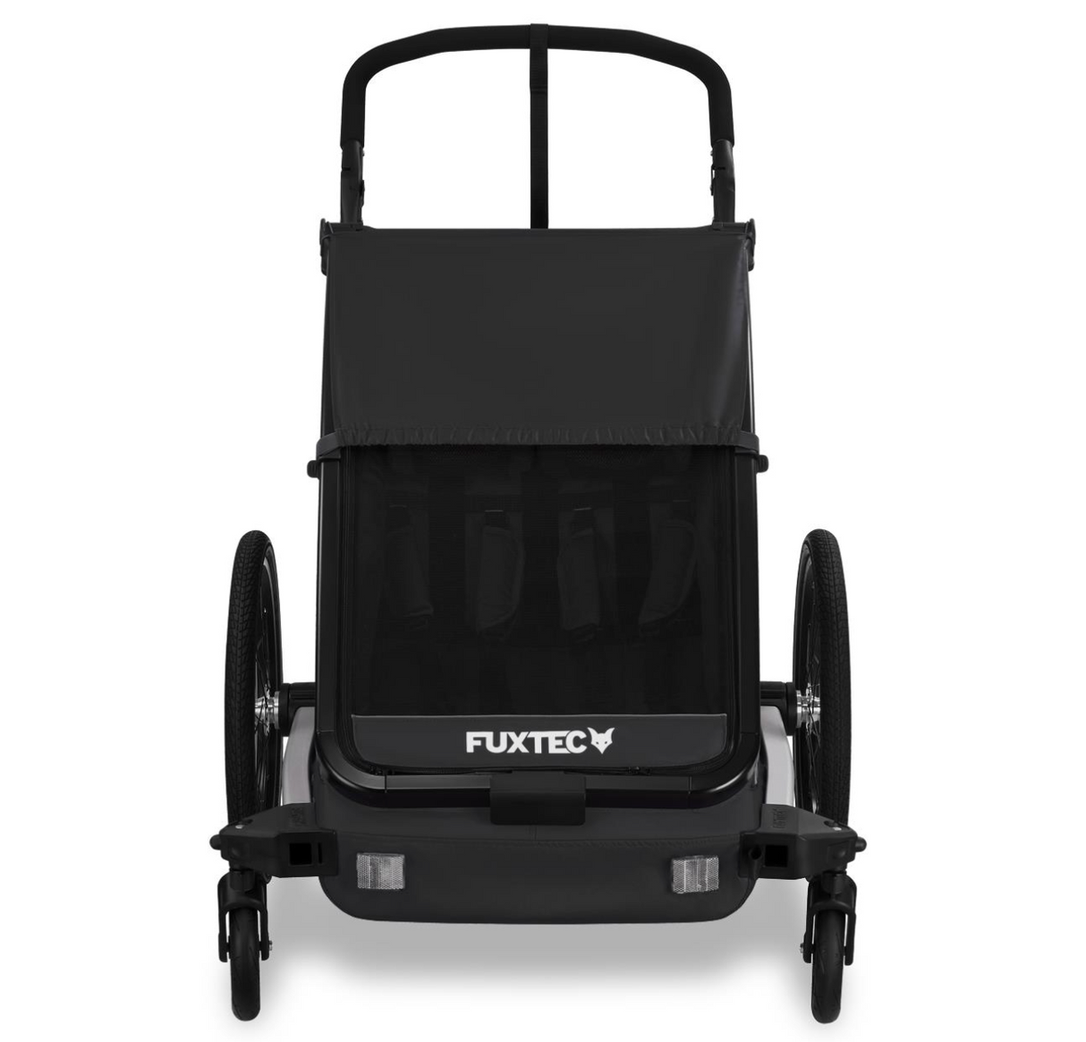 FUXTEC Fahrradanhänger/Jogger mit Jogger-Rad in schwarz