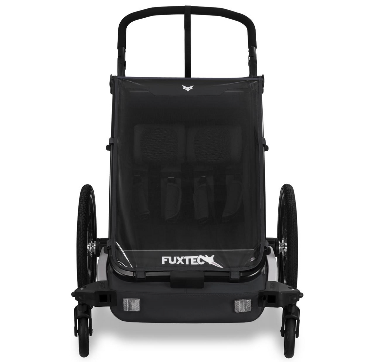 FUXTEC Fahrradanhänger/Jogger mit Jogger-Rad in schwarz