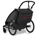 FUXTEC Fahrradanhänger/Jogger mit Jogger-Rad in schwarz
