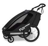 FUXTEC Fahrradanhänger/Jogger mit Jogger-Rad in schwarz