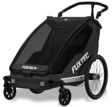 FUXTEC Fahrradanhänger/Jogger mit Jogger-Rad in schwarz
