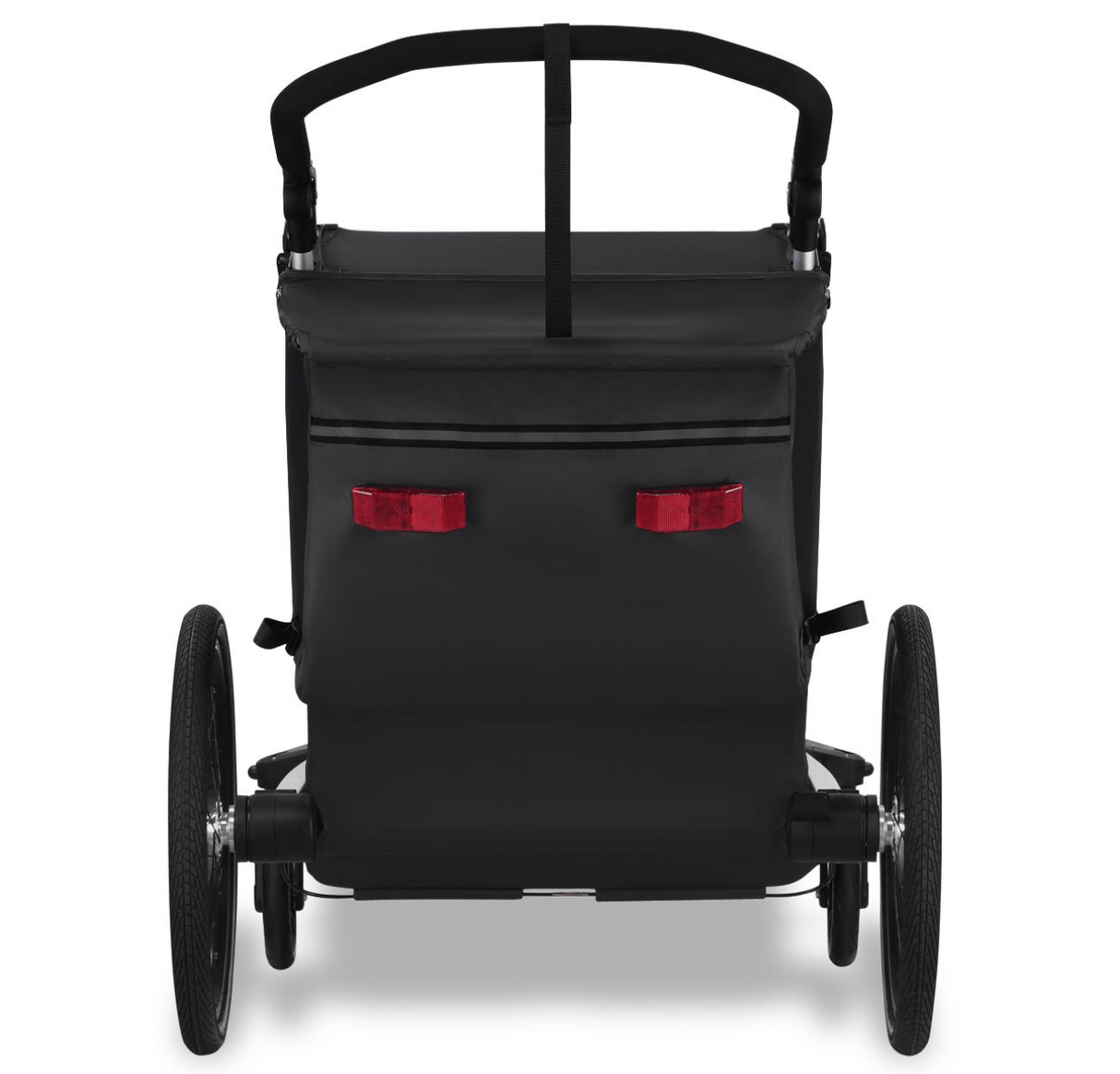 FUXTEC Fahrradanhänger/Jogger mit Jogger-Rad in schwarz