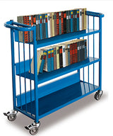VARIOfit Bücher-Transportwagen mit drei Etagen sw-300.000