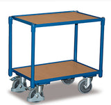VARIOfit ESD-Euro-System-Roller mit zwei Holzladeflächen mit Rand, sw-410.500
