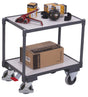 VARIOfit ESD Euro-System-Roller mit zwei Ladeflächen, Baukasten-System, EasySTOP, sw-410.556