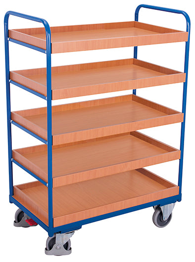 VARIOfit Hoher Etagenwagen mit fünf Tabletts sw-500.214/sw-600.214/sw-700.248/sw-800.248