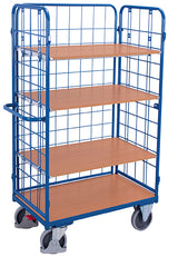 VARIOfit Hoher Etagenwagen mit drei Wänden, vier Böden sw-500.304/sw-600.304/sw-700.304/sw-800.304
