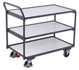 VARIOfit ESD-Tischwagen mit drei Ladeflächen sw-500.657/sw-600.657