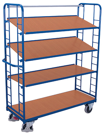 VARIOfit Etagenwagen vier neigbare Holzböden sw-540.202/sw-640.202