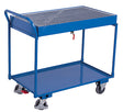 VARIOfit Tischwagen, zwei Wannen, Gitterrost, Ablasshahn, sw-600.505