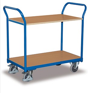 VARIOfit Tischwagen mit zwei Ladeflächen, eine einhängbar, sw-500.502/sw-600.502