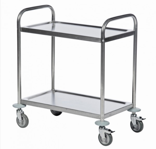 ROLLCART Edelstahl-Tischwagen zwei Etagen, 623200 623210