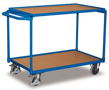 VARIOfit Leichter Tischwagen mit zwei Ladeflächen sw-500.501/sw-600.501