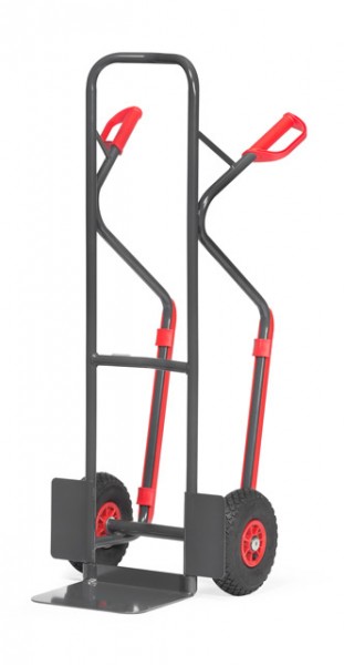 Fetra B1330L 7016 Stahlrohrkarre "GREY EDITION" 300 kg, Höhe 1300 mm, Kunststoff-Gleitkufen, Luftber