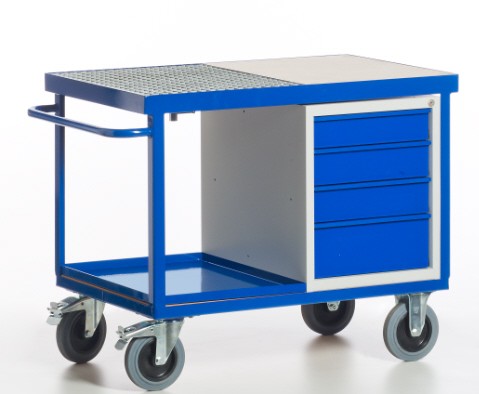 ROLLCART Umwelt-Werkstattwagen mit Schubladenschrank, 600 kg Tragkraft, 07-4313