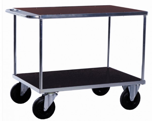 ROLLCART Tischwagen mit zwei Ladeflächen, verzinkt, 500 kg Tragkraft, 067527VZ 067528VZ