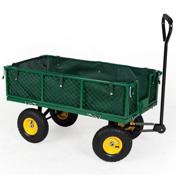Faltbarer Bollerwagen Transportwagen Handwagen Gartenwagen klappbar grün B-Ware 