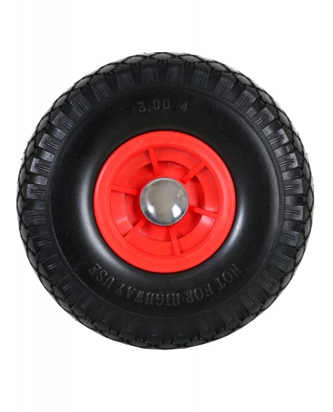 Frosal Ersatzrad - PU Rad Nabe 20mm/60mm für Bollerwagen oder Sackkarre pannensicher inkl. Radbefest