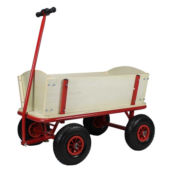 Beachtrekker Style Natur Holzbollerwagen