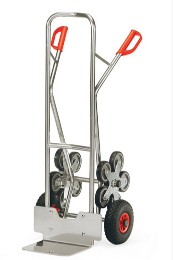 Fetra AK 1327 Treppenkarren Alu 200 kg, fünfarmige Rad-Sterne, Luftreifen