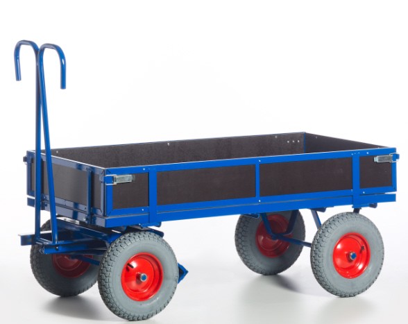 ROLLCART Handpritschenwagen mit Bordwänden, 700 kg Tragkraft, 1515101 1515102 1515121 1515122